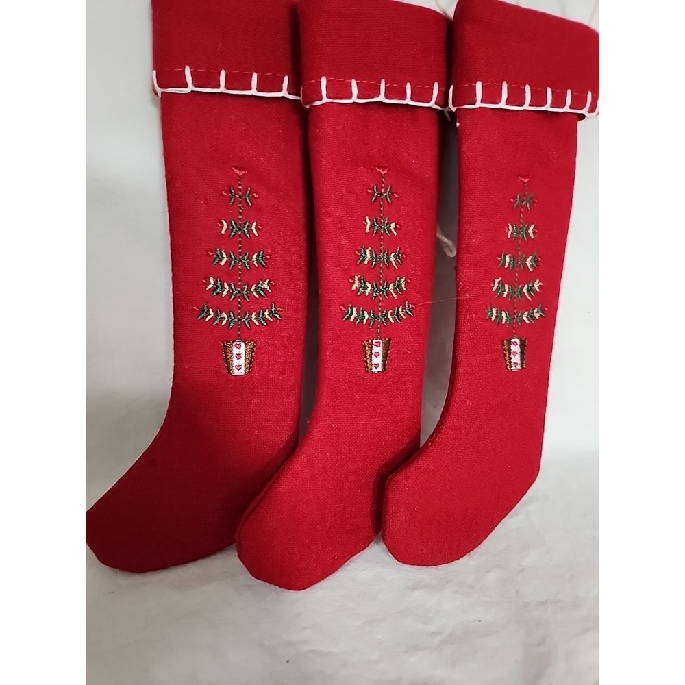 Felt‎  Stocking Christmas Ornament Three Piece Set